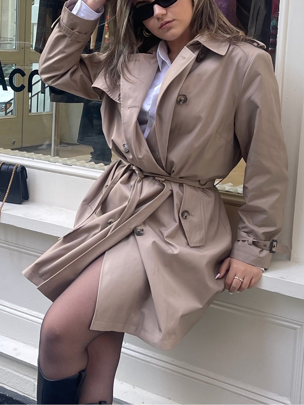 Ralph Lauren Taupe Belted Trench Coat